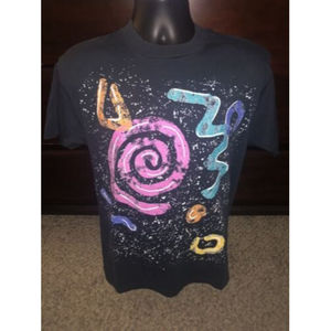 Screen Stars Best Black Geometric Design Single‎ Stitch Shirt sz XL Made In USA